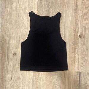 Together Black Fitted Crop Tank Top